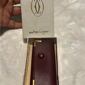 Cartier Burgundy Leather Wallet